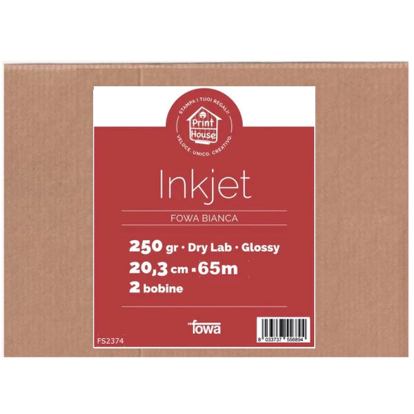 Fowa Bianca Carta Dry Lab 20,3x65mt 250gr. Glossy FS2374 (1 Roll ) Fowa Bianca Carta Dry Lab 20,3x65mt 250gr. Glossy FS2374 (1 Roll )